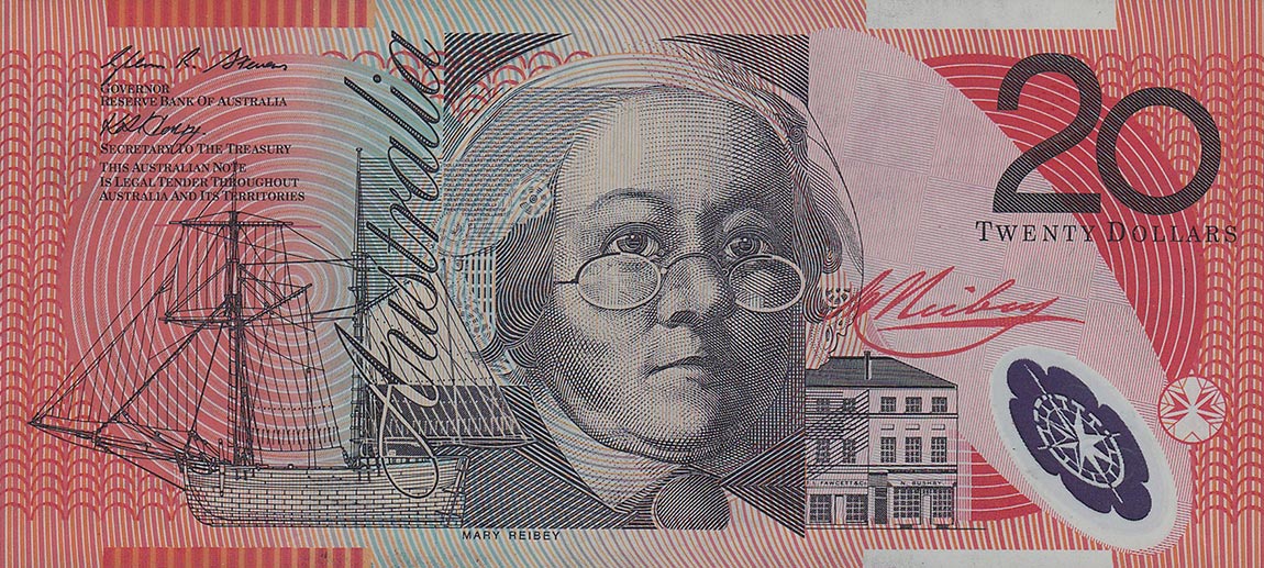 Front of Australia p59e: 20 Dollars from 2007