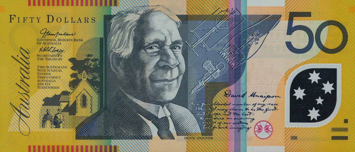 Front of Australia p60c: 50 Dollars from 2005
