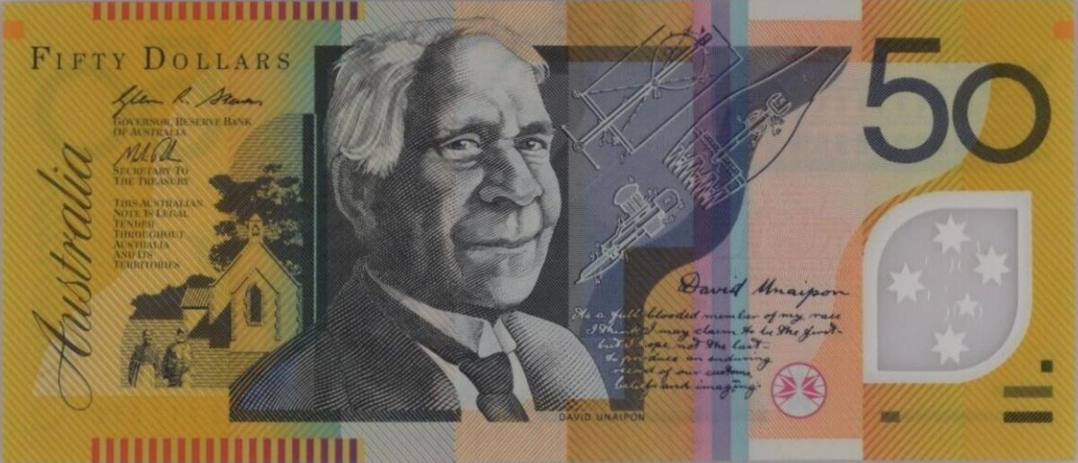 Front of Australia p60j: 50 Dollars from 2012