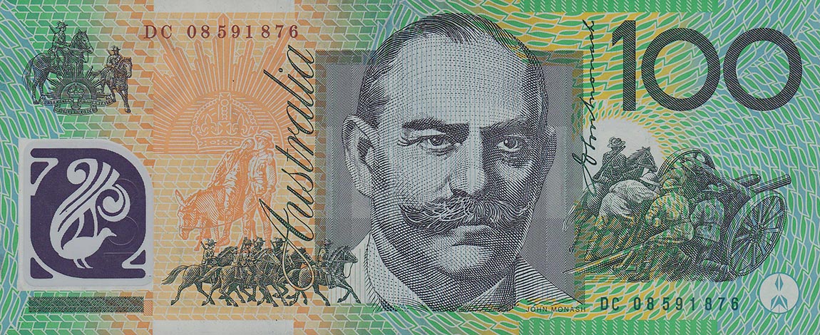 Back of Australia p61a: 100 Dollars from 2008