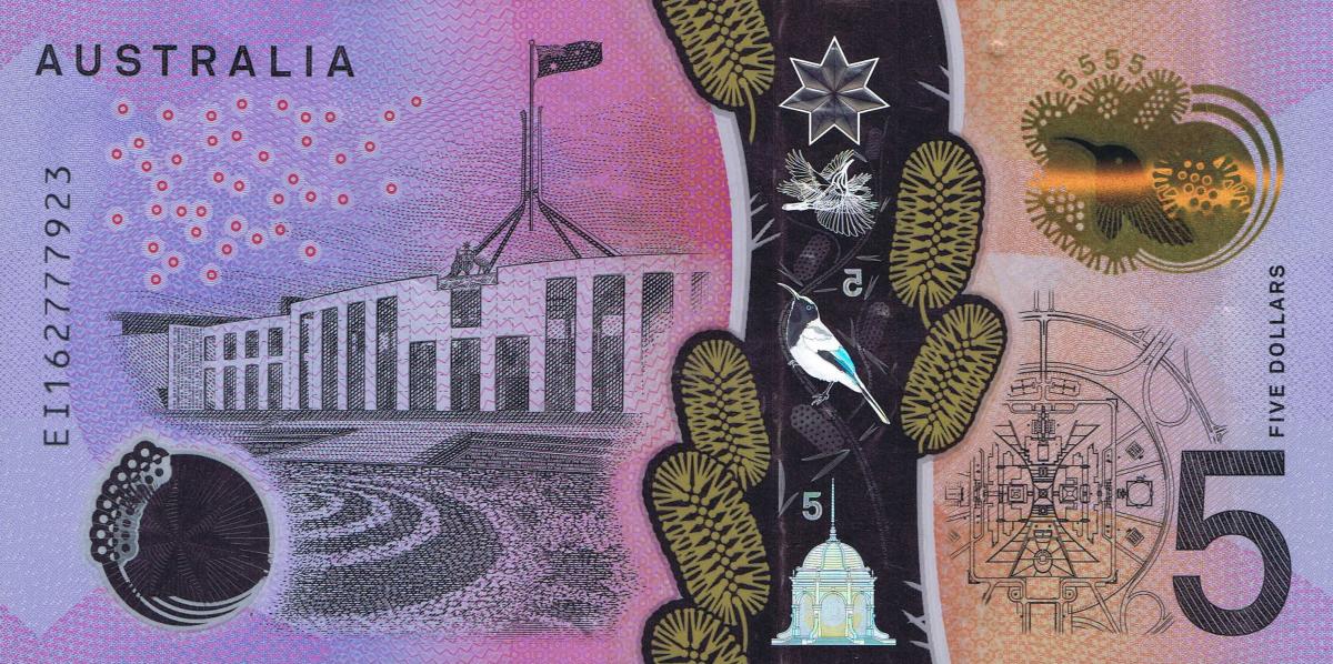 Back of Australia p62: 5 Dollars from 2016