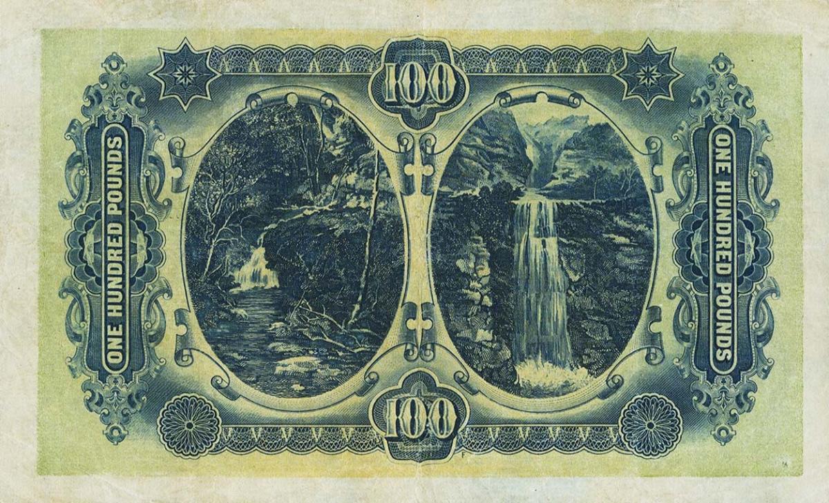 Back of Australia p9b: 100 Pounds from 1918