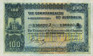 p9b from Australia: 100 Pounds from 1918