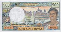 Gallery image for French Pacific Territories p1a: 500 Francs