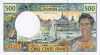 Gallery image for French Pacific Territories p1d: 500 Francs