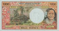 Gallery image for French Pacific Territories p2h: 1000 Francs