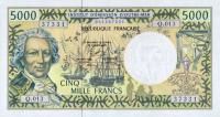 Gallery image for French Pacific Territories p3h: 5000 Francs