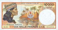Gallery image for French Pacific Territories p4b: 10000 Francs