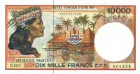 Gallery image for French Pacific Territories p4g: 10000 Francs