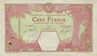 p11Bb from French West Africa: 100 Francs from 1926