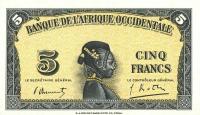 p28c from French West Africa: 5 Francs from 1942