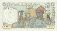 p39a from French West Africa: 50 Francs from 1944