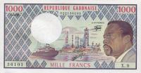 p3d from Gabon: 1000 Francs from 1978