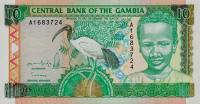 p17a from Gambia: 10 Dalasis from 1996