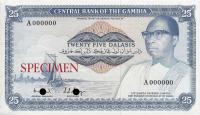 p7s from Gambia: 25 Dalasis from 1972