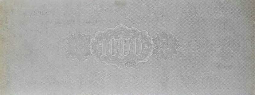 Back of Georgia p4: 1000 Rubles from 1919