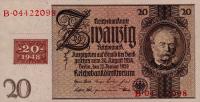 Gallery image for German Democratic Republic p5b: 20 Deutsche Mark