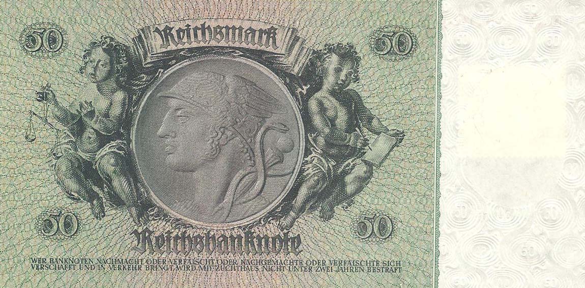 Back of German Democratic Republic p6b: 50 Deutsche Mark from 1948