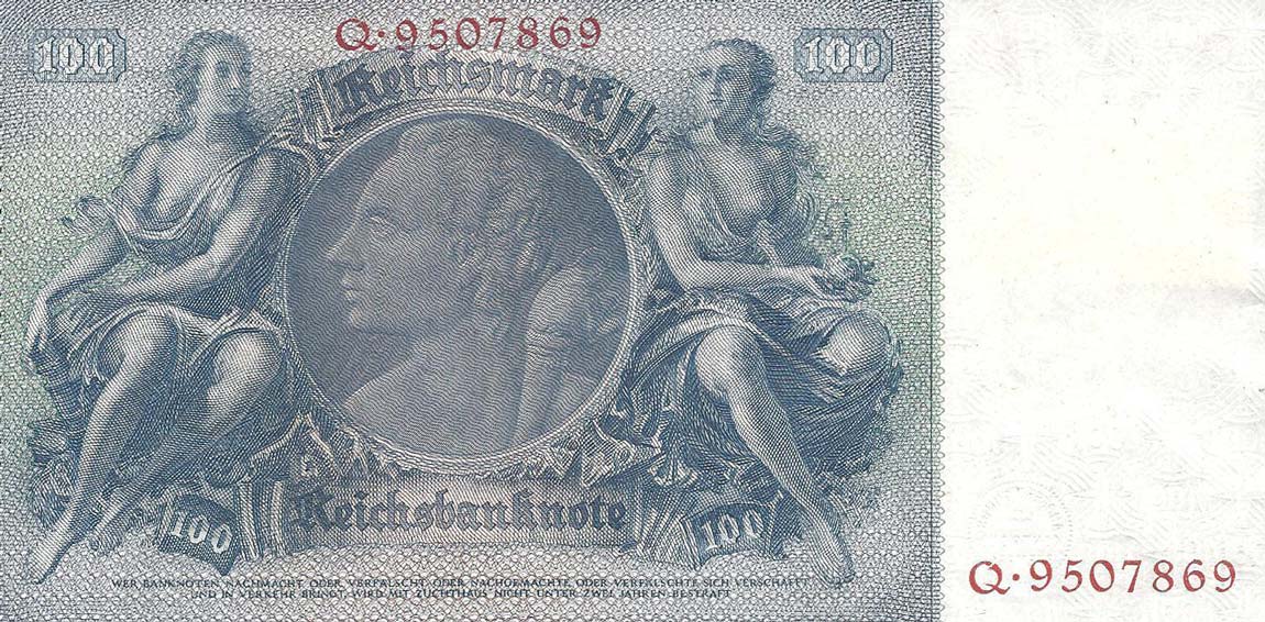 Back of German Democratic Republic p7a: 100 Deutsche Mark from 1948
