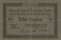 p38a from German East Africa: 10 Rupien from 1915