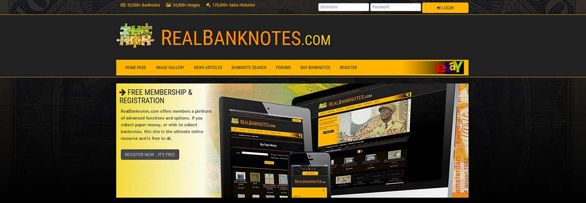 RealBanknotes.com v4 launched November 2016