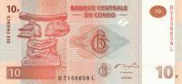 Congo Democratic Republic p93: 10 Francs from 2003