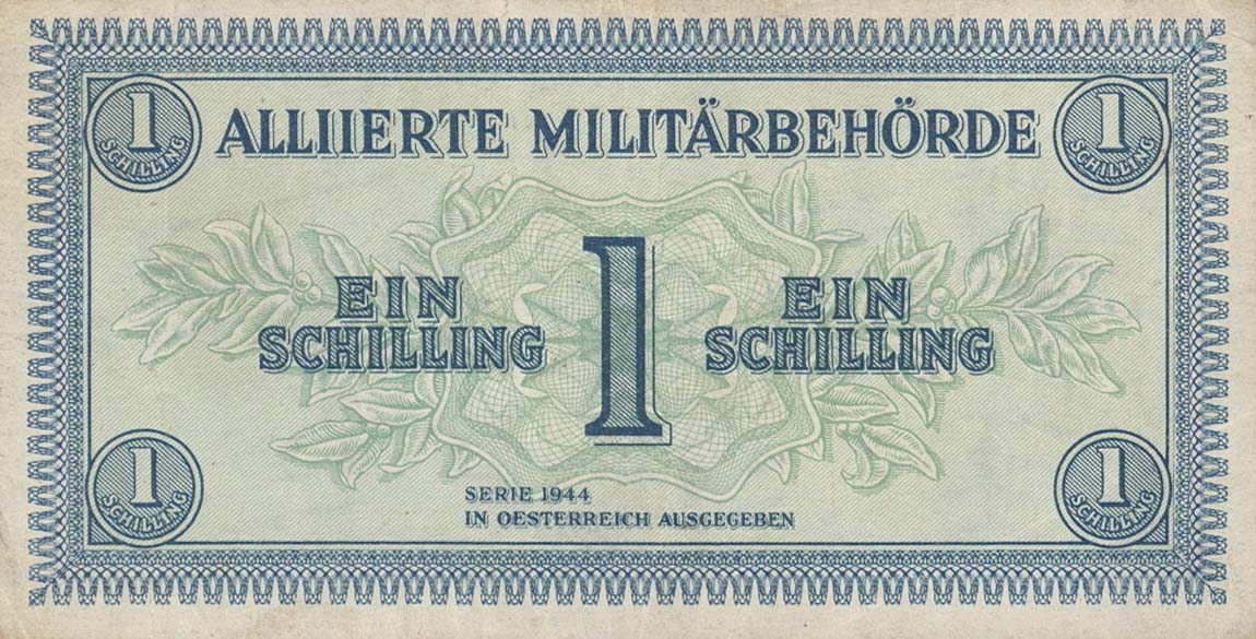 Front of Austria p103b: 1 Schilling from 1944