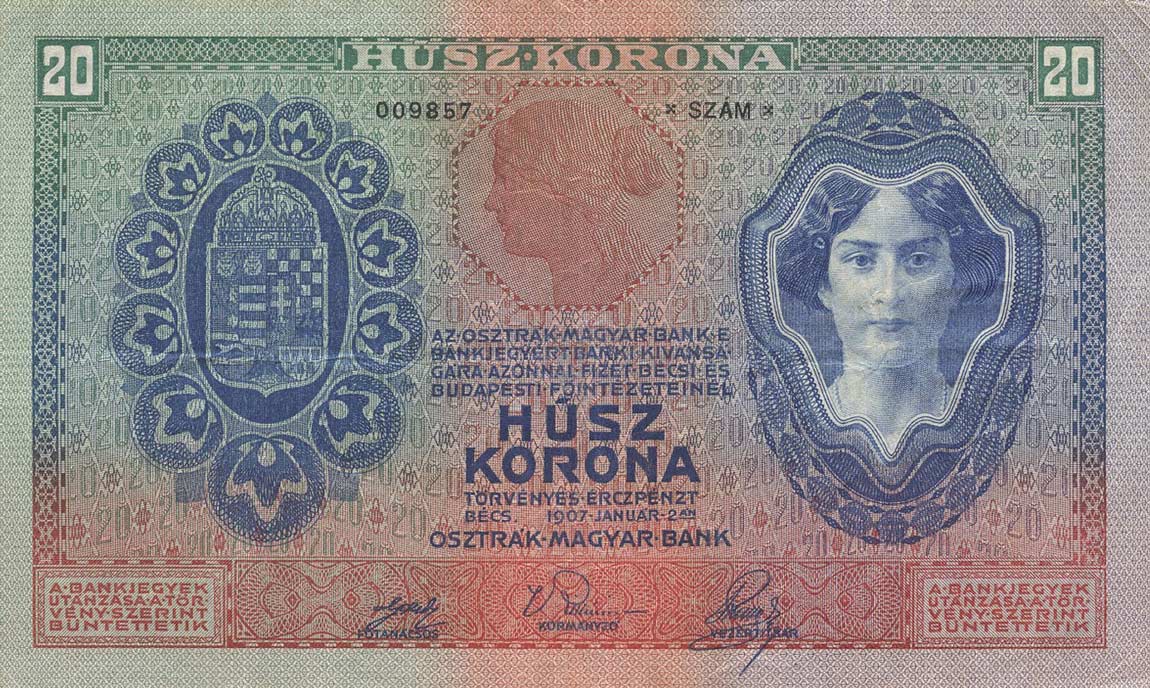 Back of Austria p10: 20 Kroner from 1907