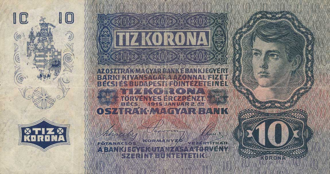 Back of Austria p19: 10 Kroner from 1915