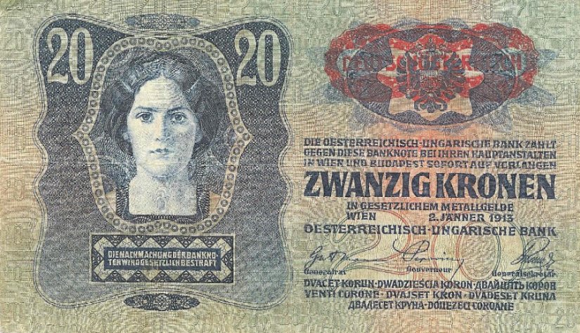 Front of Austria p52: 20 Kroner from 1919