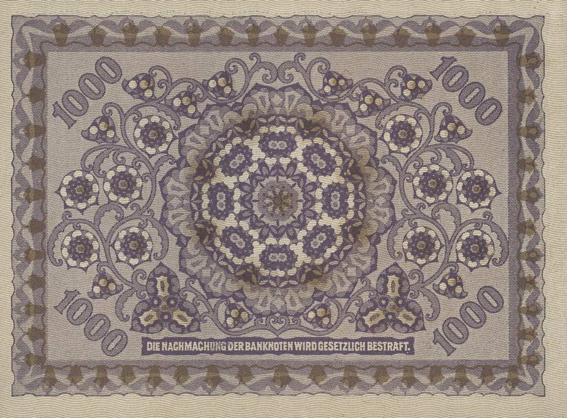 Back of Austria p78: 1000 Kroner from 1922
