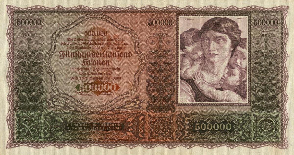 Front of Austria p84a: 500000 Kroner from 1922