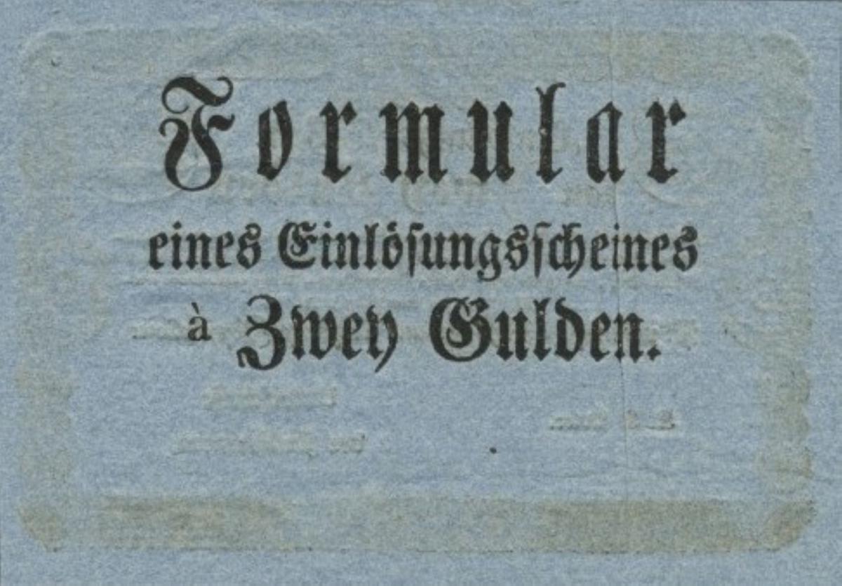 Back of Austria pA45b: 2 Gulden from 1811