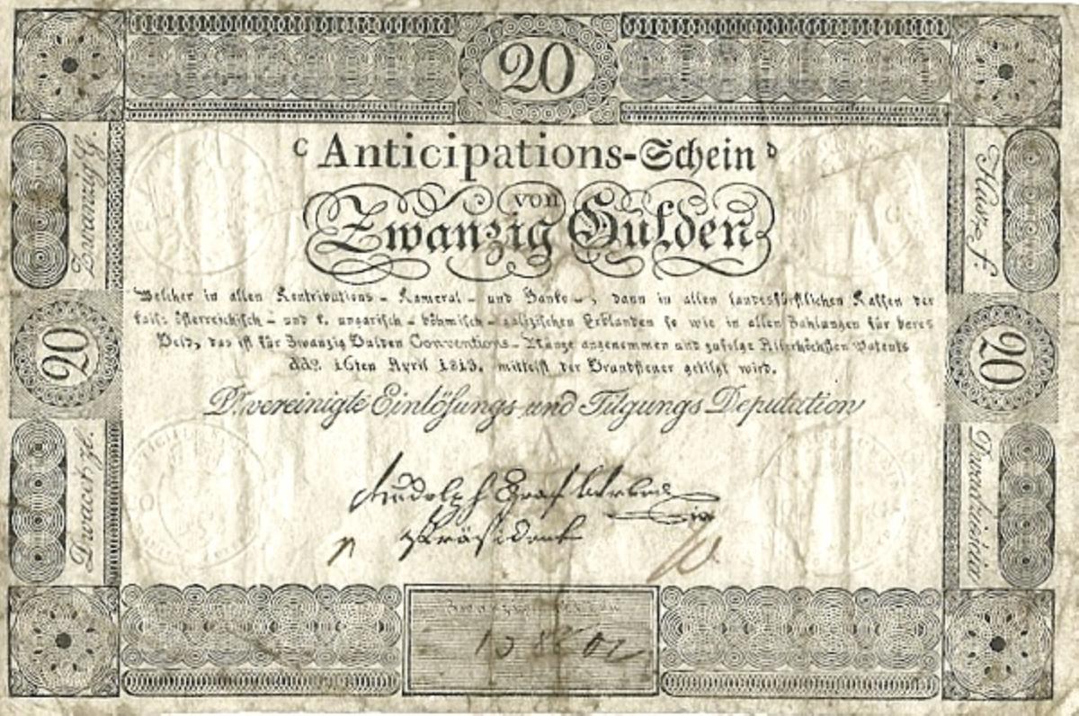 Front of Austria pA53a: 20 Gulden from 1813