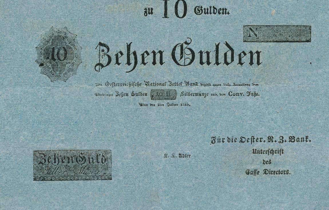 Back of Austria pA57b: 50 Gulden from 1816