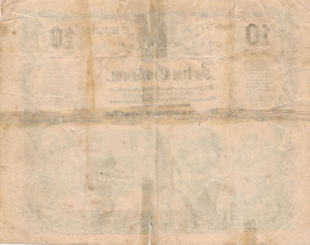 Back of Austria pA89: 10 Gulden from 1863