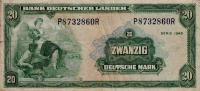 p17a from German Federal Republic: 20 Deutsche Mark from 1949