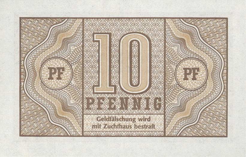 Back of German Federal Republic p26: 10 Pfennig from 1967