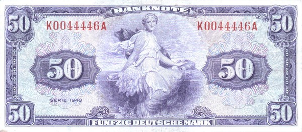 Front of German Federal Republic p7a: 50 Deutsche Mark from 1948