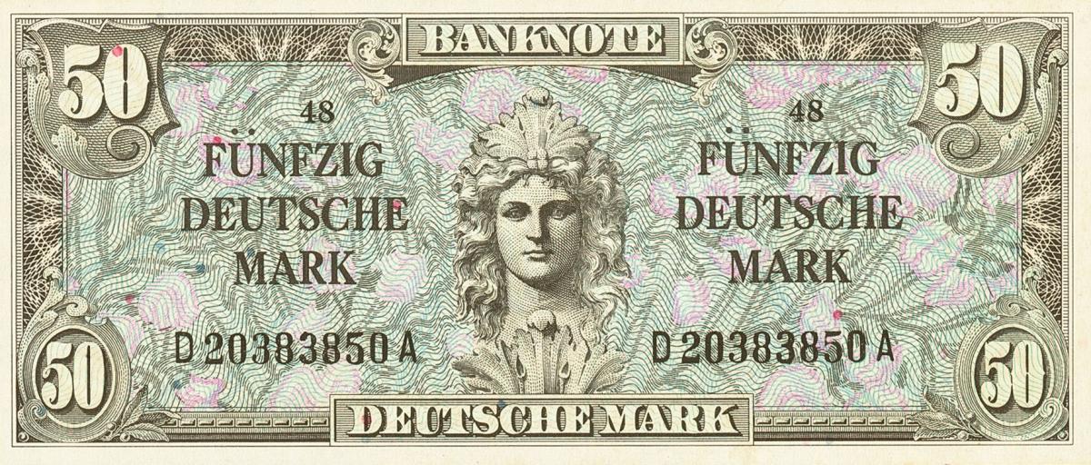 Front of German Federal Republic p10a: 50 Deutsche Mark from 1948