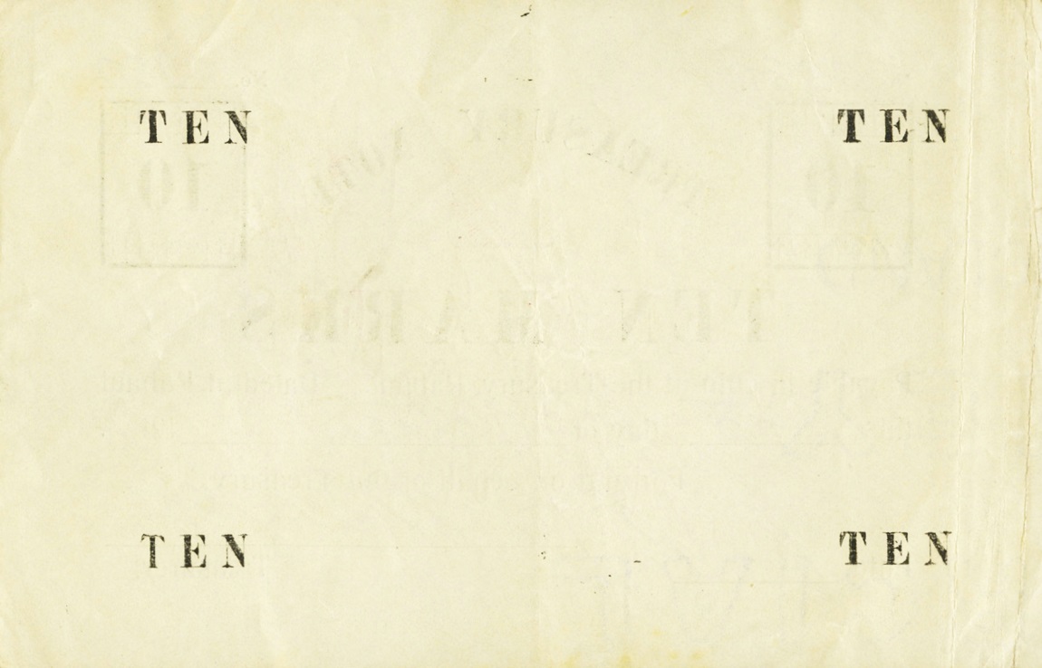 Back of German New Guinea p2b: 10 Mark from 1915