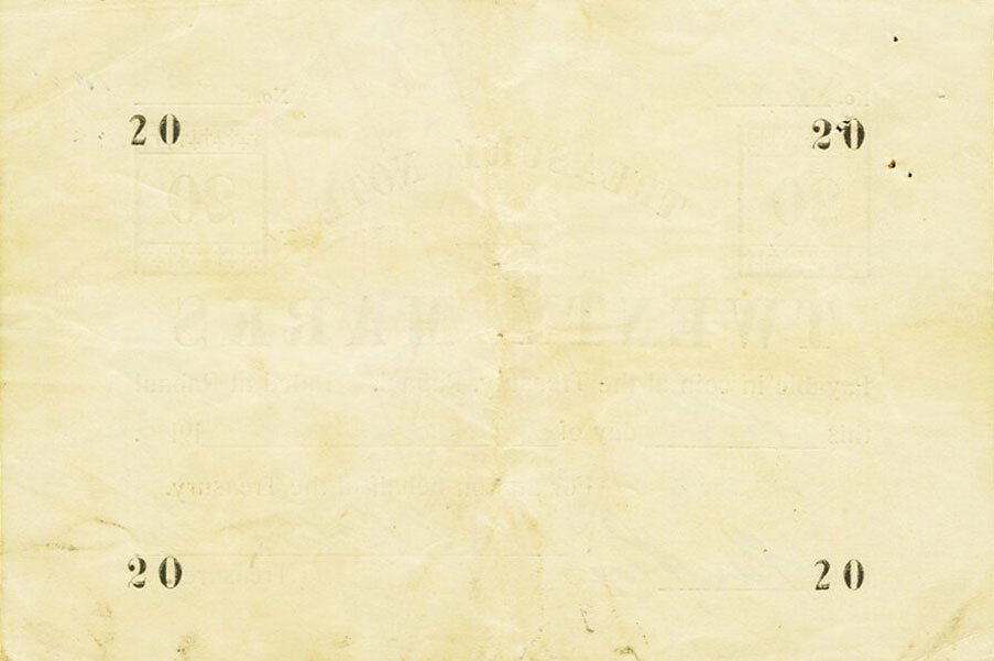 Back of German New Guinea p3b: 20 Mark from 1915
