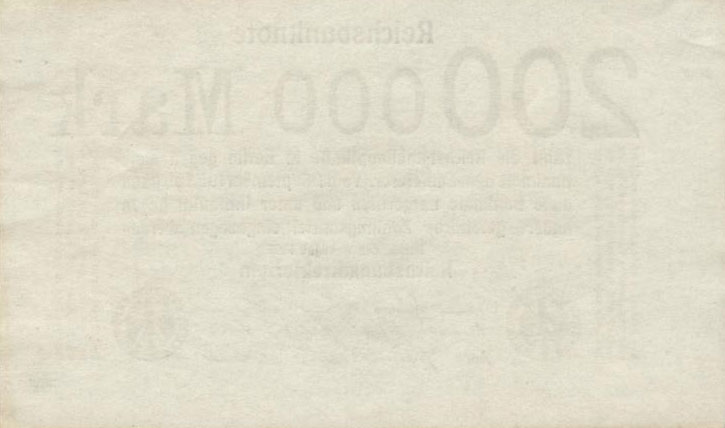 Back of Germany p100: 200000 Mark from 1923