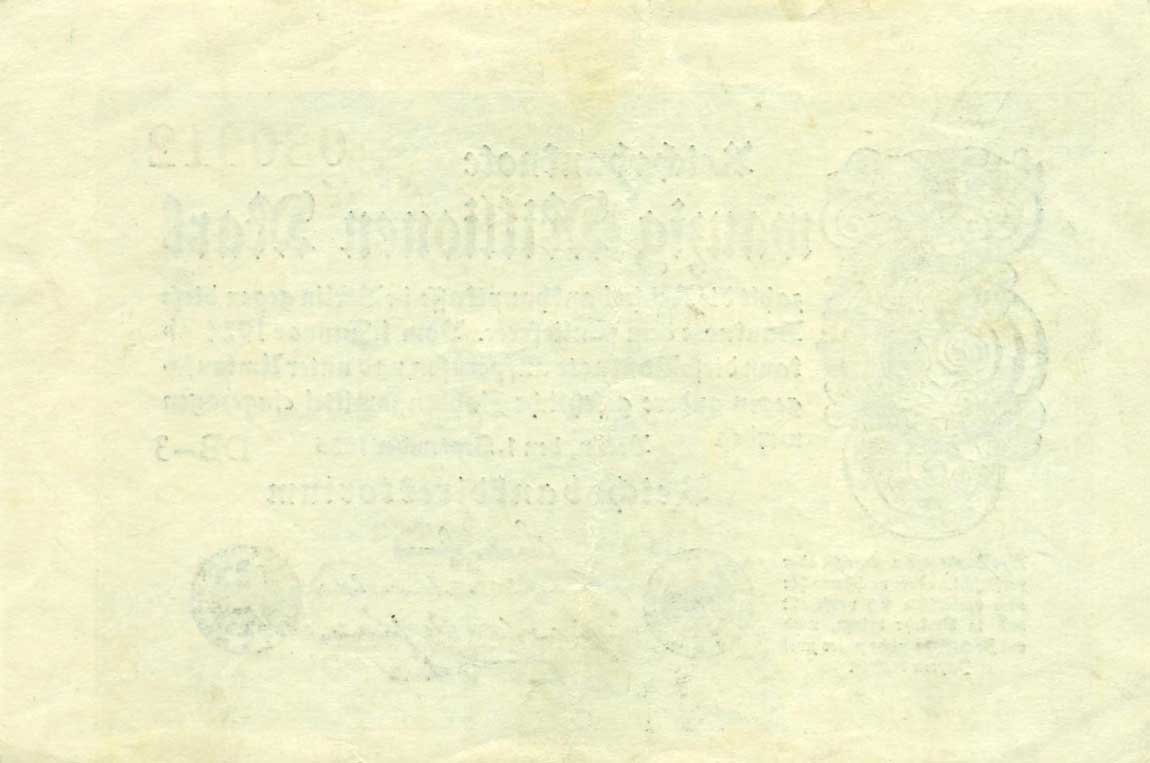 Back of Germany p108a: 20000000 Mark from 1923