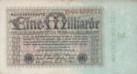 Gallery image for Germany p114a: 1000000000 Mark from 1923