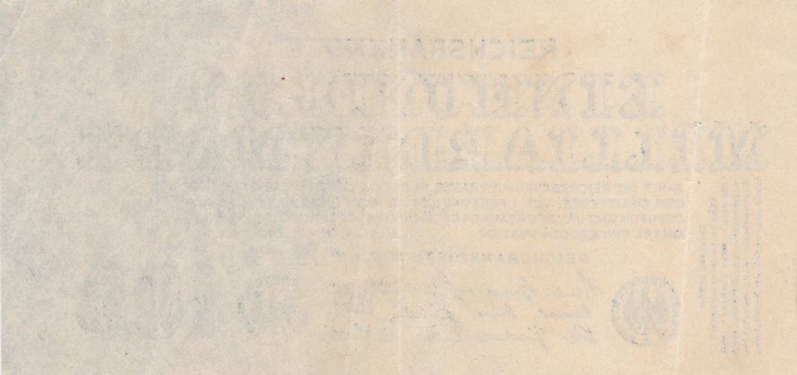 Back of Germany p126a: 100000000000 Mark from 1923