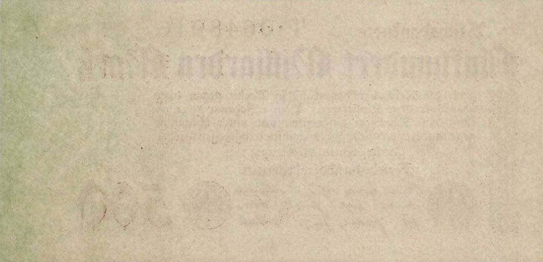 Back of Germany p127a: 500000000000 Mark from 1923