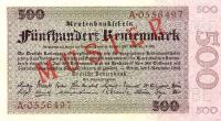 Gallery image for Germany p167s: 500 Rentenmark