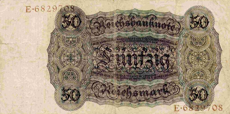 Back of Germany p177: 50 Reichsmark from 1924