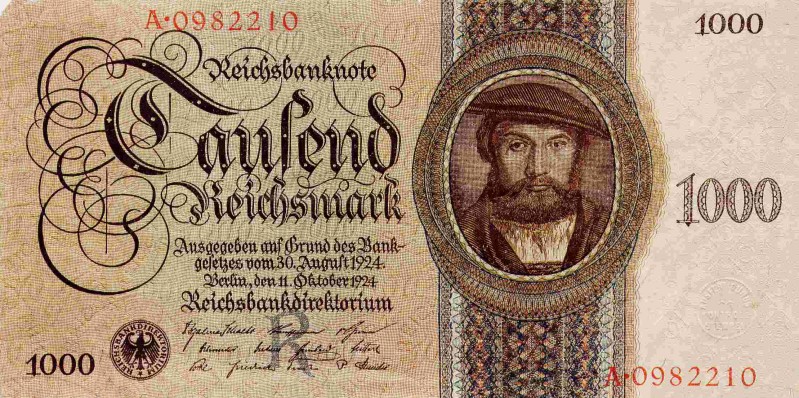 Front of Germany p179a: 1000 Reichsmark from 1924